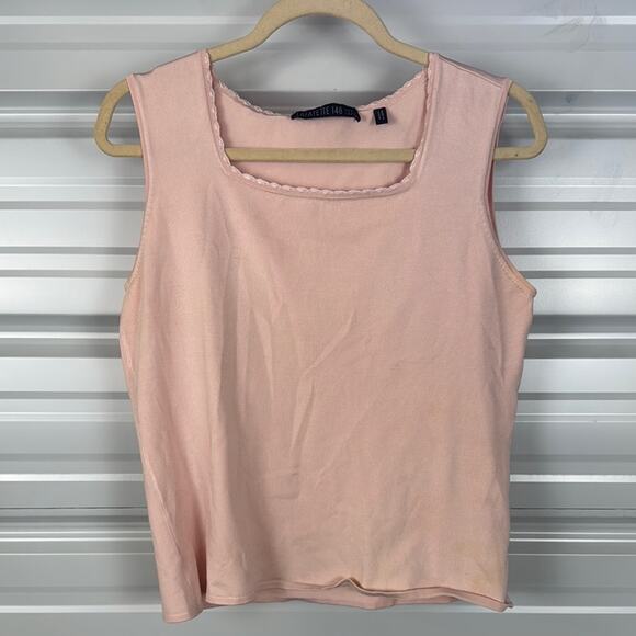 Lafayette 148 New York Silk Blend Pink Buttoned Fitted Tank & Cardigan - Picture 10 of 12